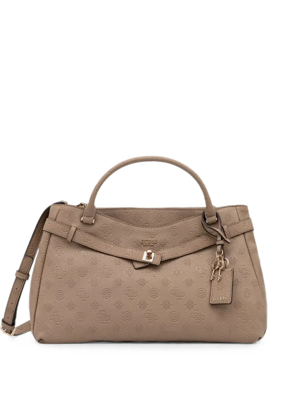 GUESS USA Ella logo-embossed detachable-strap tote bag - Nude