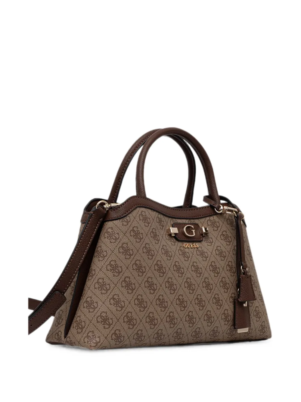 GUESS USA Lindsey schoudertas met monogramprint Bruin