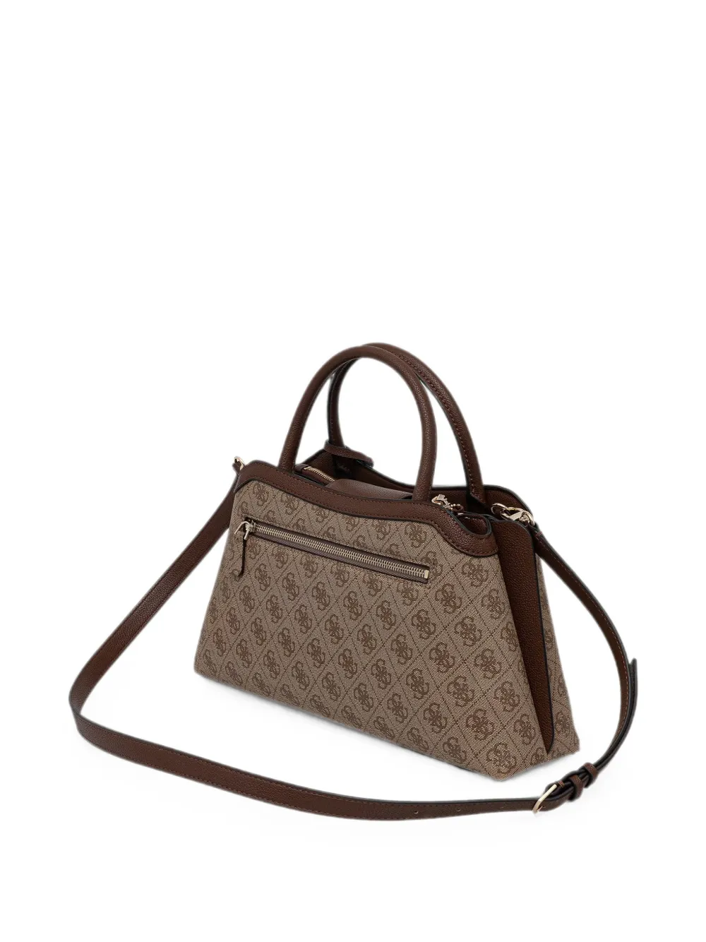 GUESS USA Lindsey schoudertas met monogramprint Bruin