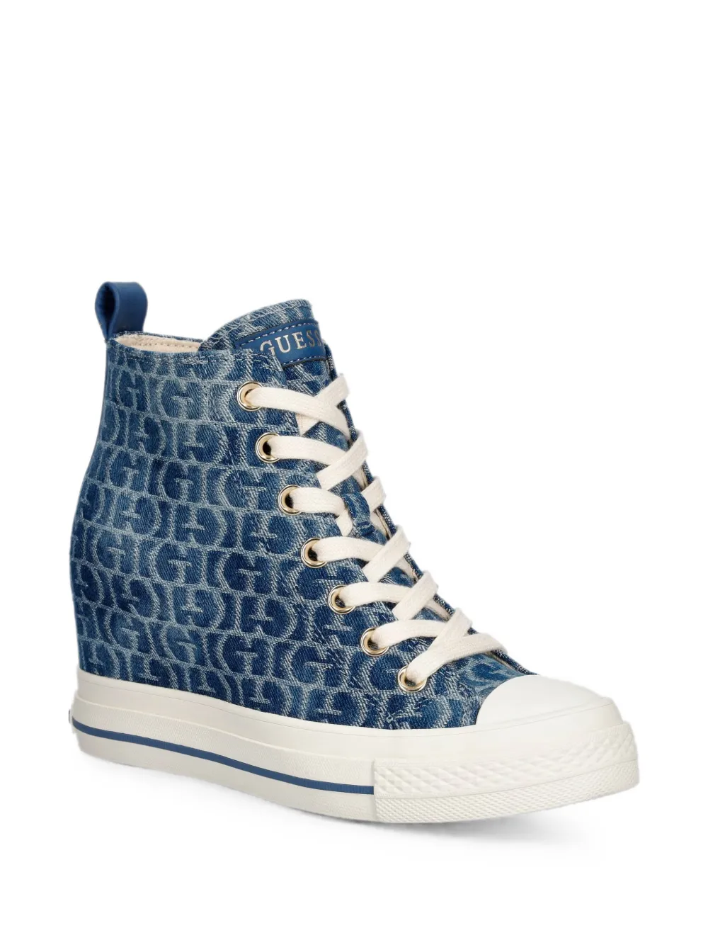 GUESS USA Sundae logo-print sneakers Blauw