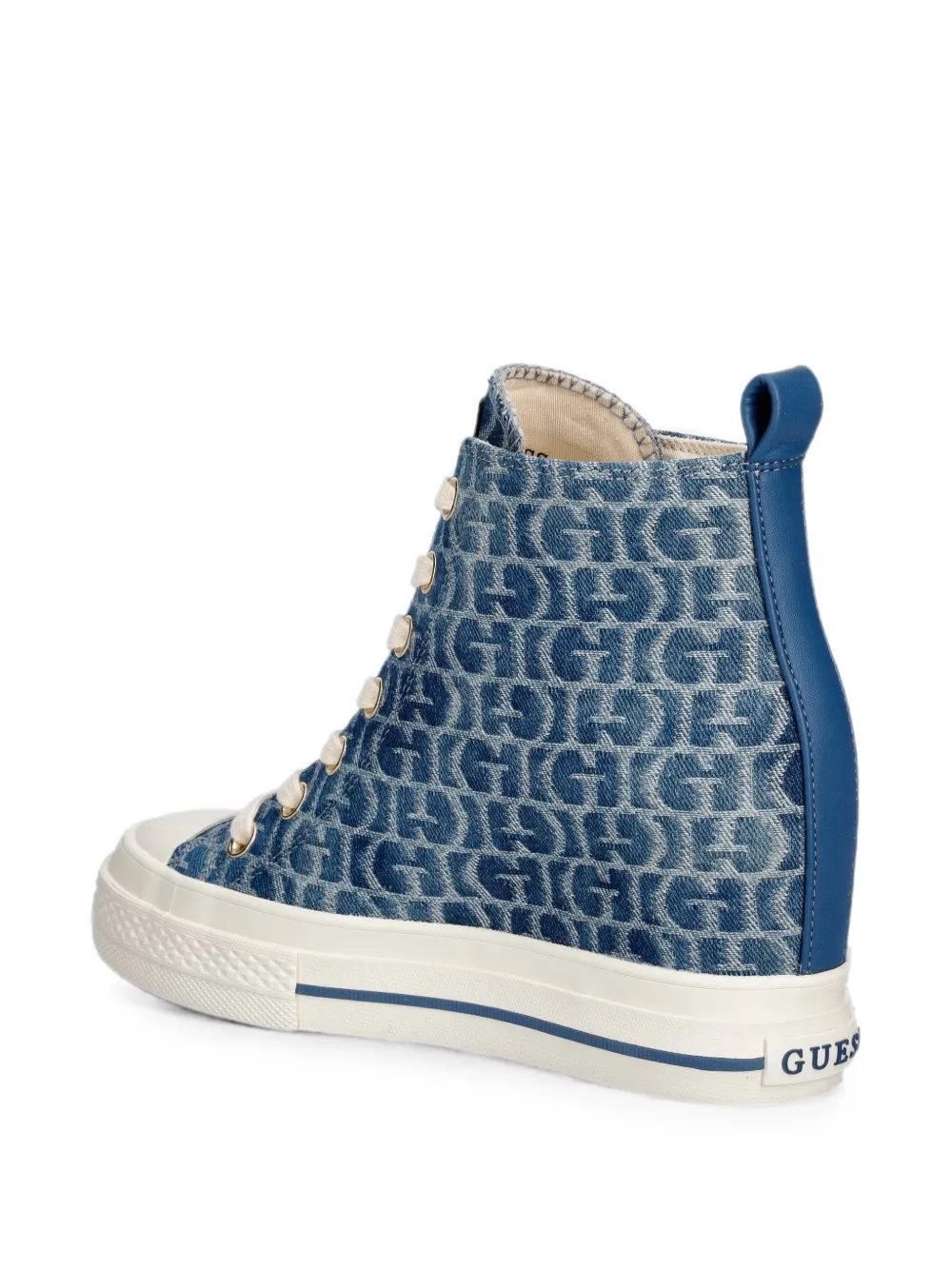 GUESS USA Sundae logo-print sneakers Blauw