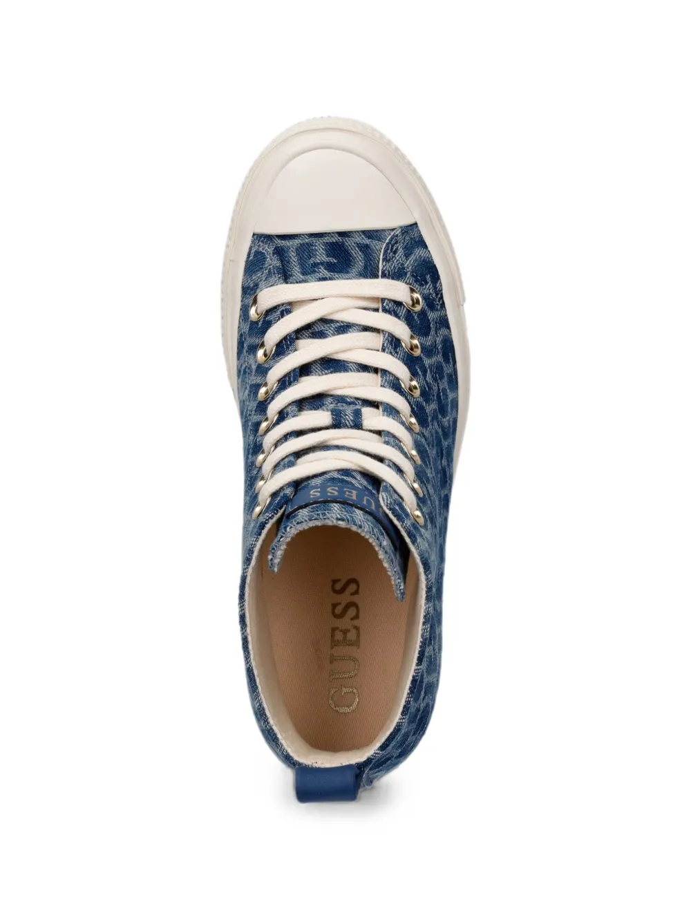 GUESS USA Sundae logo-print sneakers Blauw