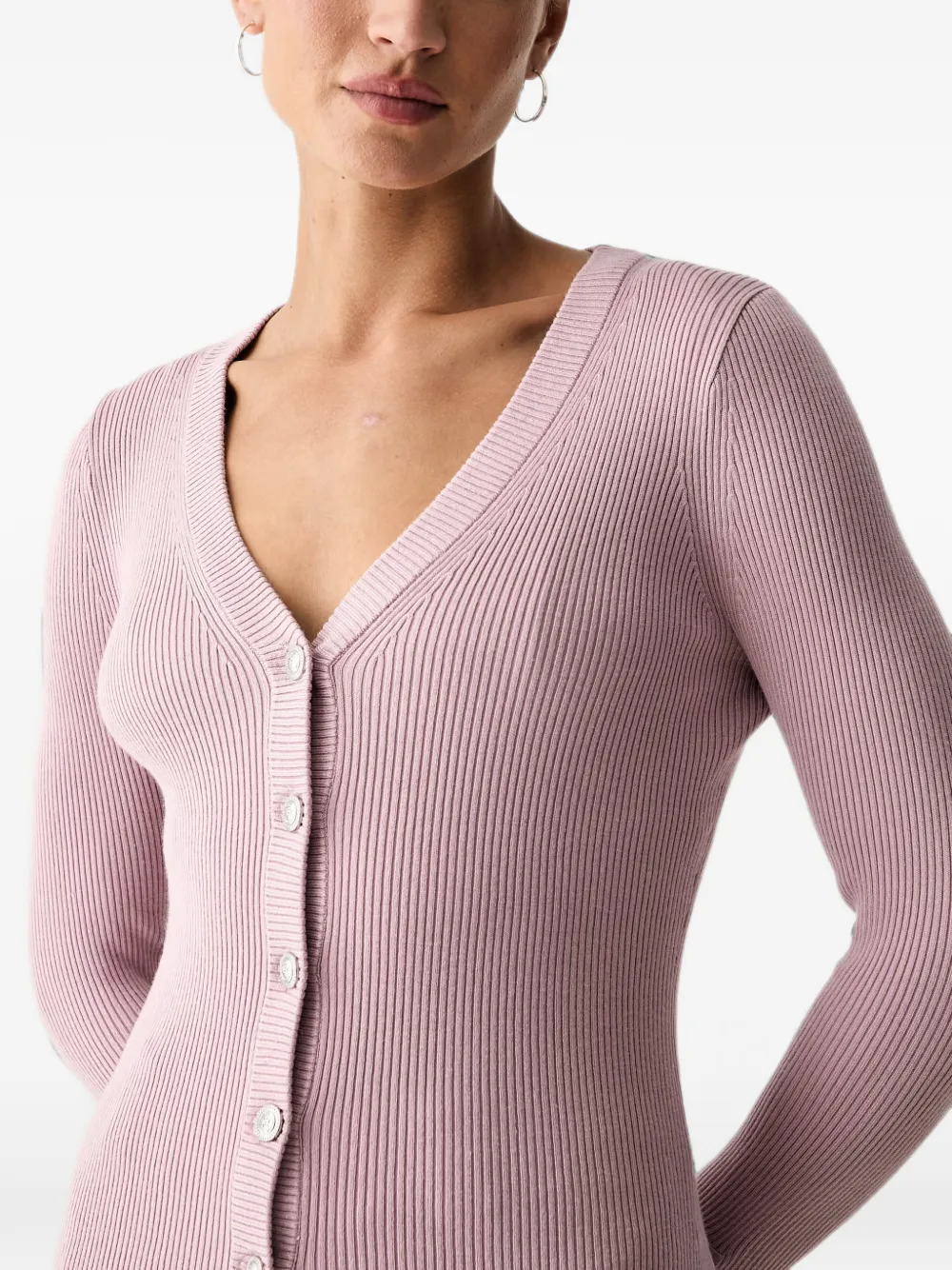 GUESS USA Ribgebreid vest Roze