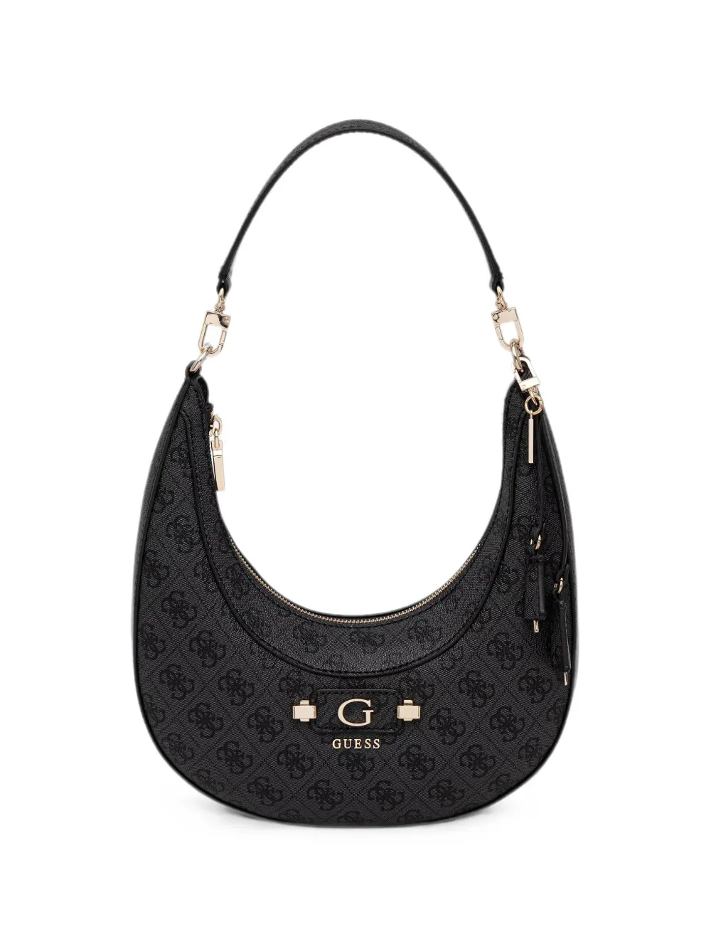 GUESS USA Lindsey monogram-print curved tote bag - Schwarz
