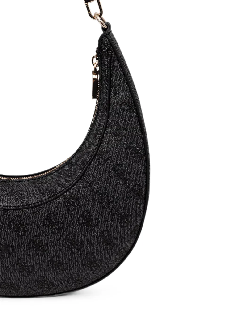 GUESS USA Lindsey gewelfde shopper met monogramprint Zwart