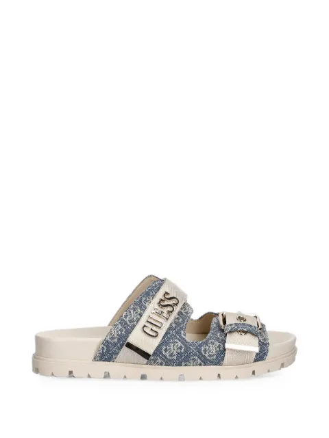 GUESS USA Faxona logo-print buckle-fastening sandals