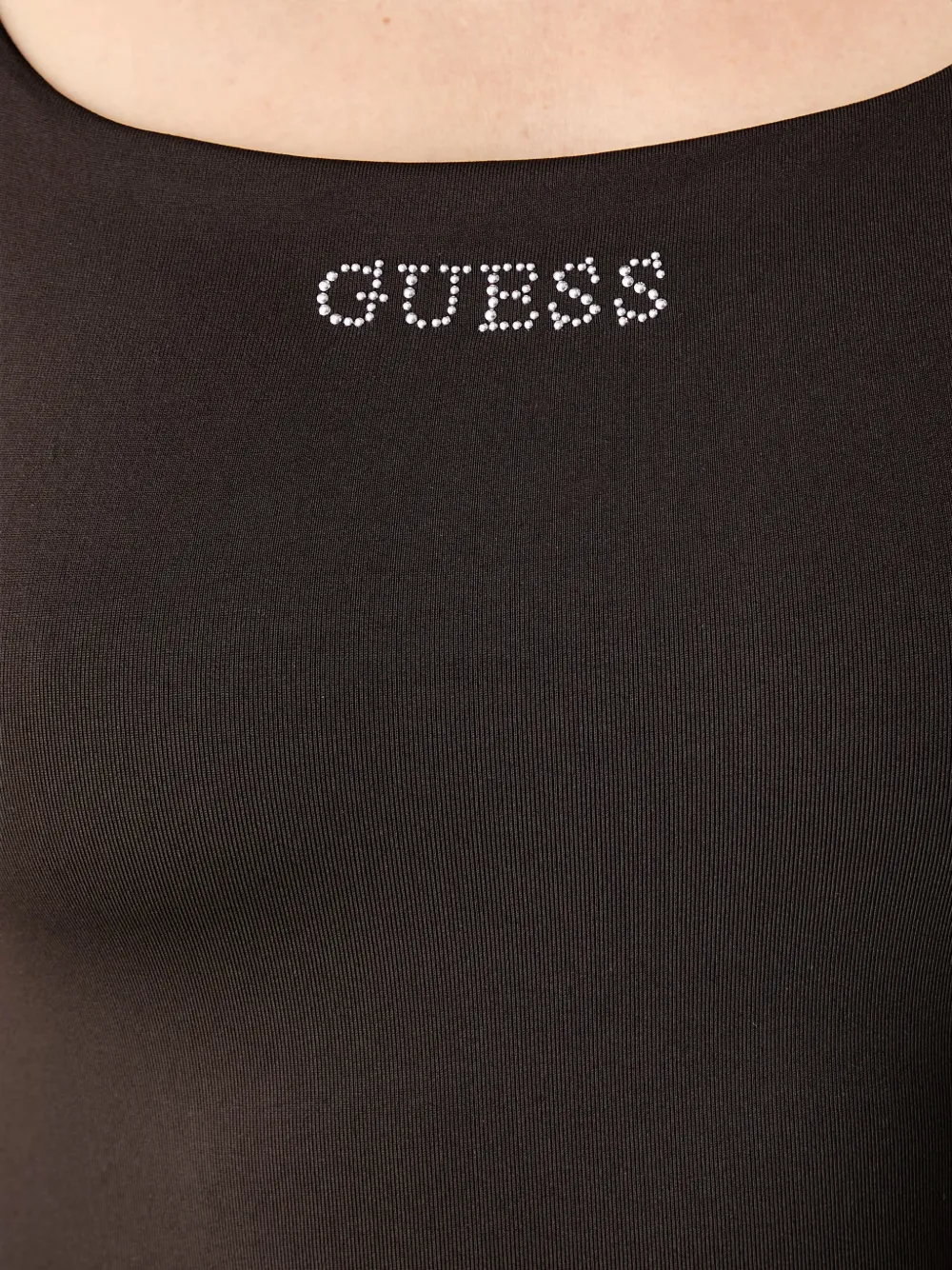 GUESS USA Mouwloze mini-jurk verfraaid met logo Bruin