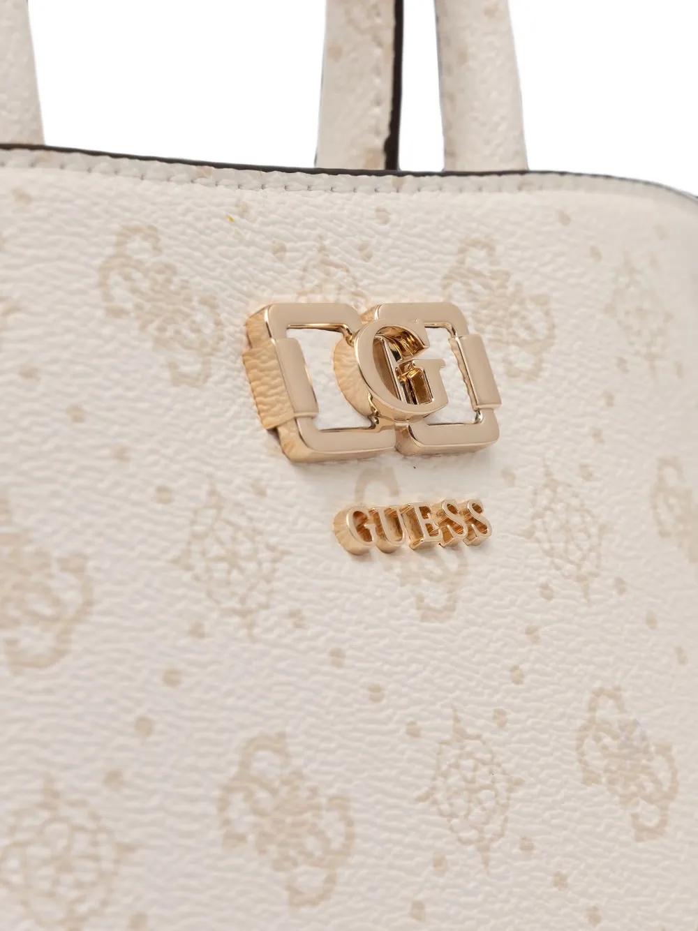 GUESS USA Emelie shopper met monogram-patroon en logo-print Beige