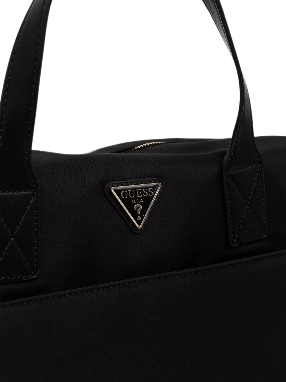 GUESS USA Shopper met logoplakkaat Zwart