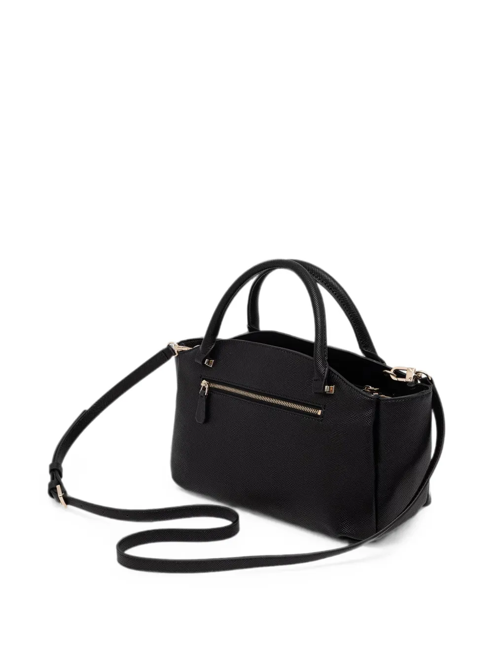 GUESS USA Shopper met logo-plakkaat en bedel Zwart