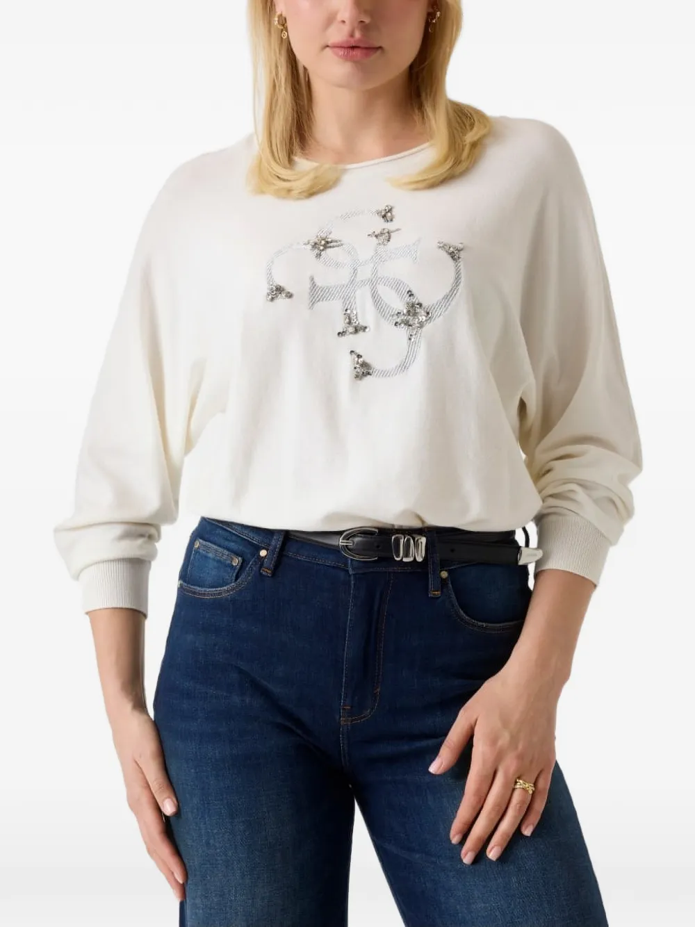 GUESS USA T-shirt met logoprint Wit