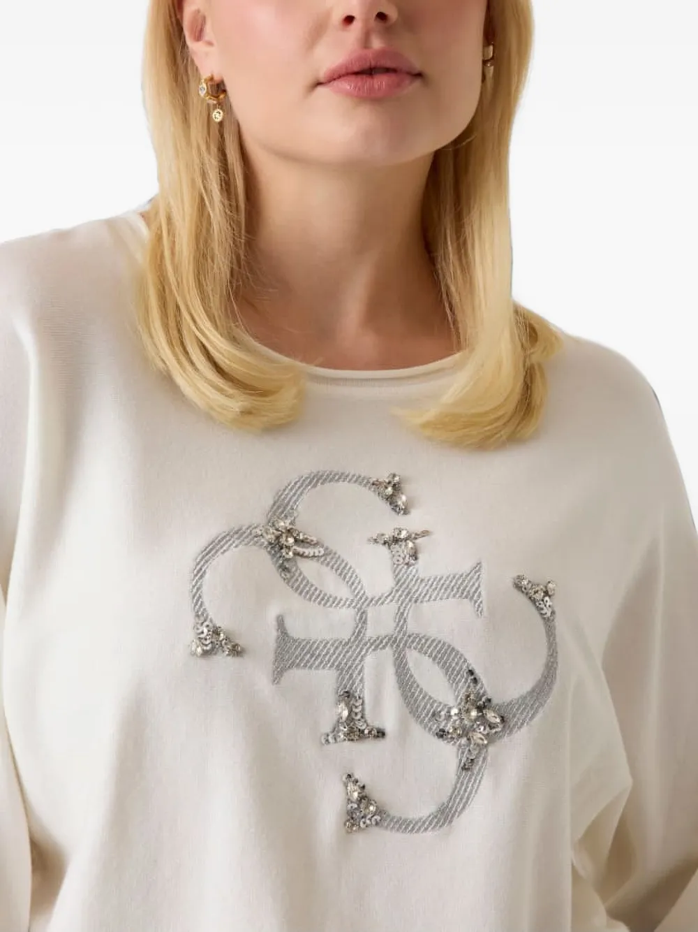 GUESS USA T-shirt met logoprint Wit