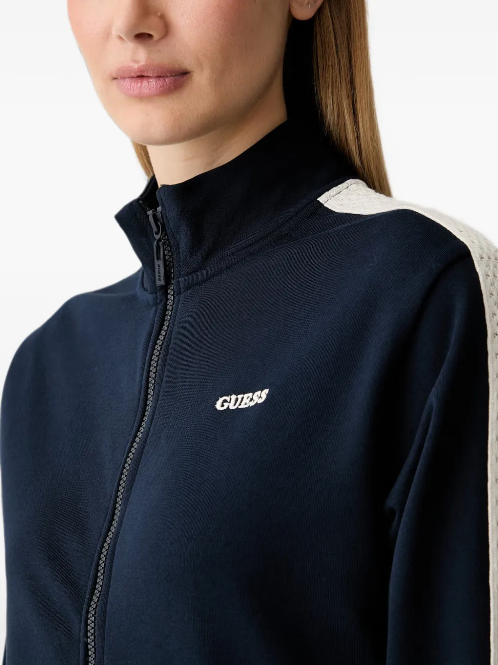 GUESS USA Jack met geborduurd logo en rits Blauw