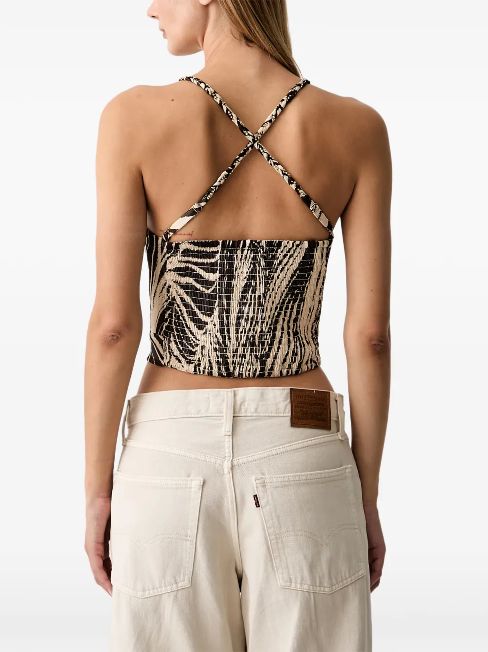 GUESS USA floral-print crop top Bruin