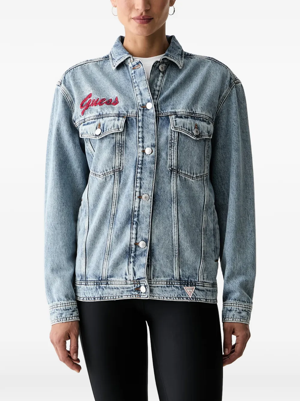 GUESS USA sequin-embellished denim jacket - Blau
