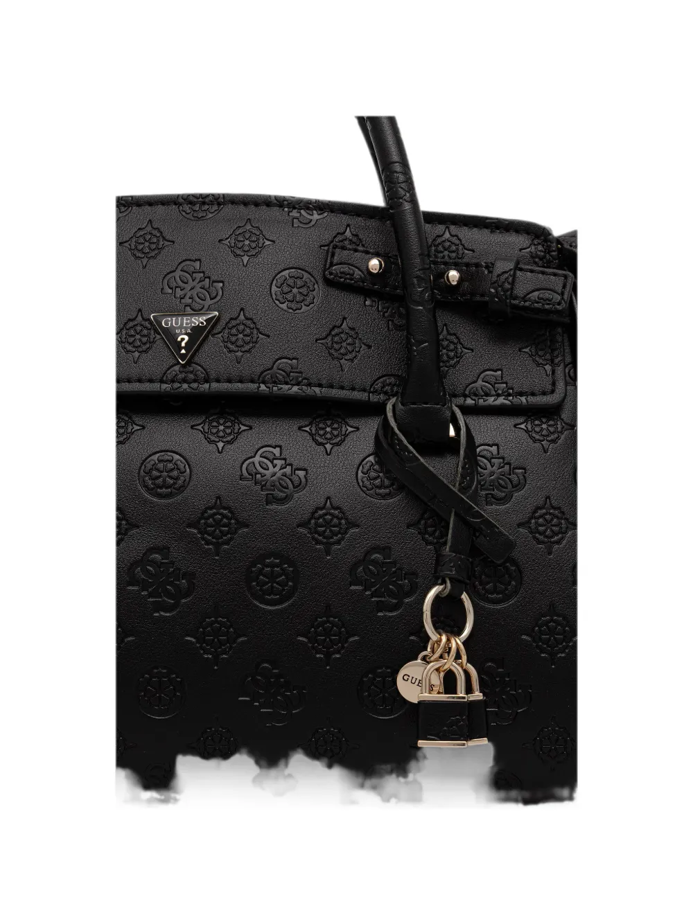 GUESS USA Shopper met logo-reliëf Zwart