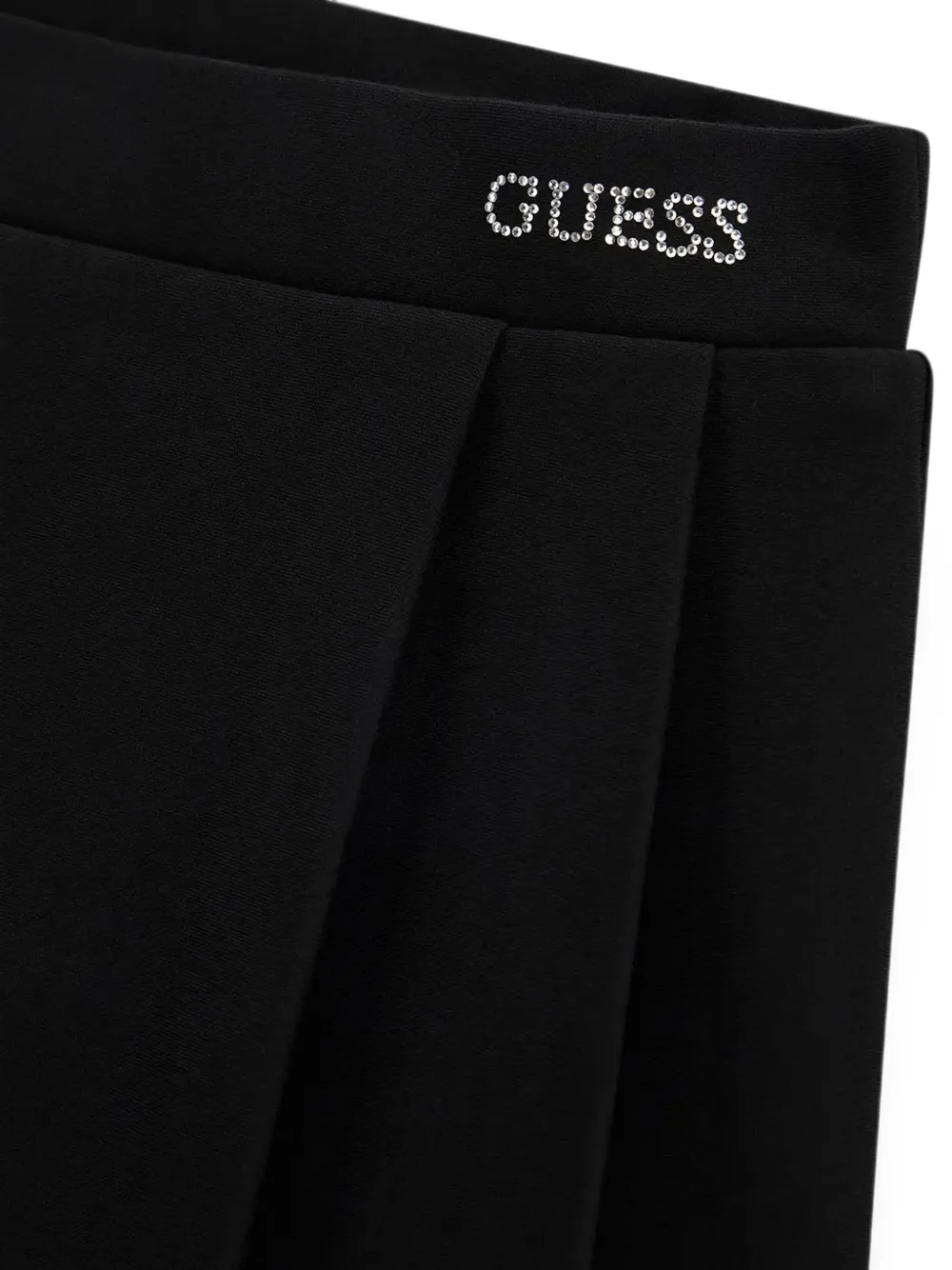 guess kids Milano mini-plooirok verfraaid met logo Zwart