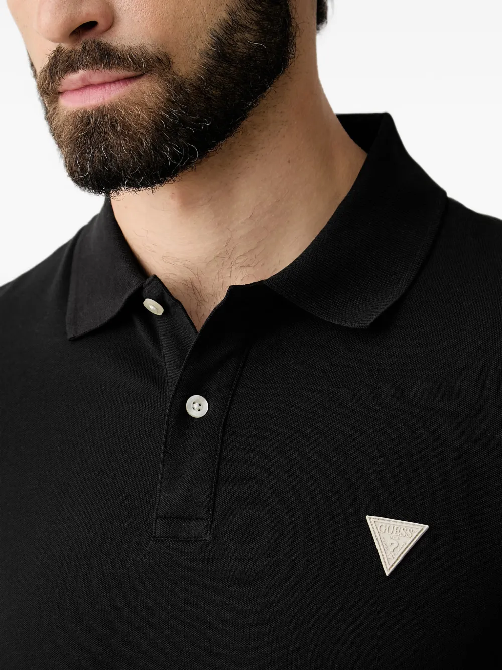 GUESS USA Poloshirt met logopatch Zwart