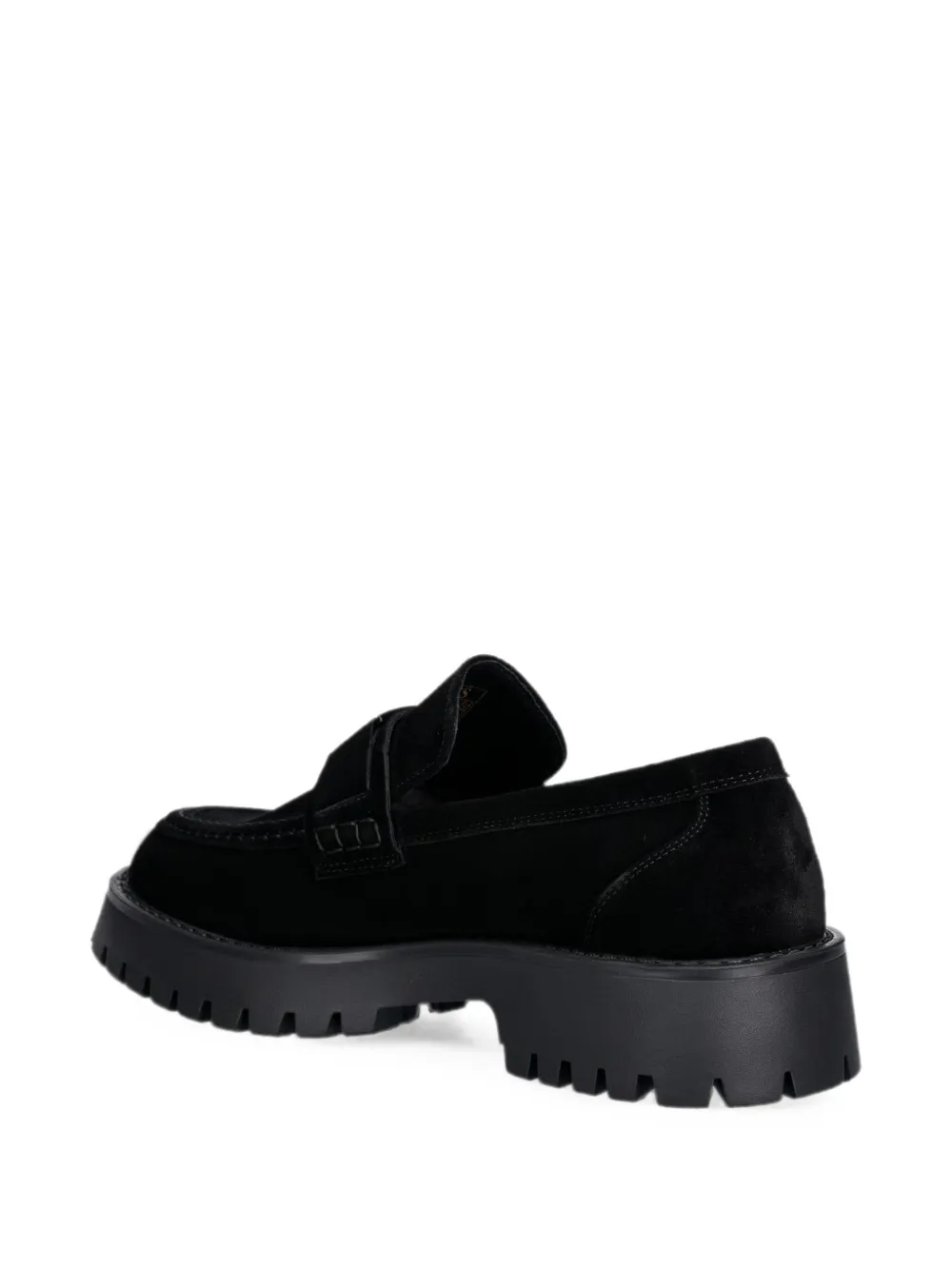 GUESS USA logo-plaque chunky-sole loafers Zwart