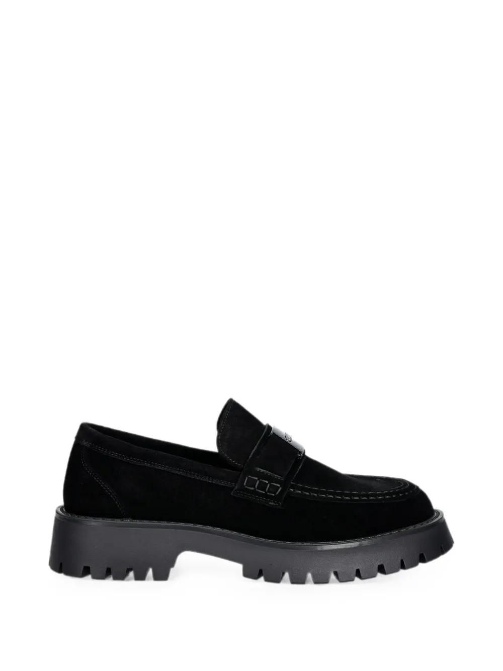 GUESS USA logo-plaque chunky-sole loafers - Nero