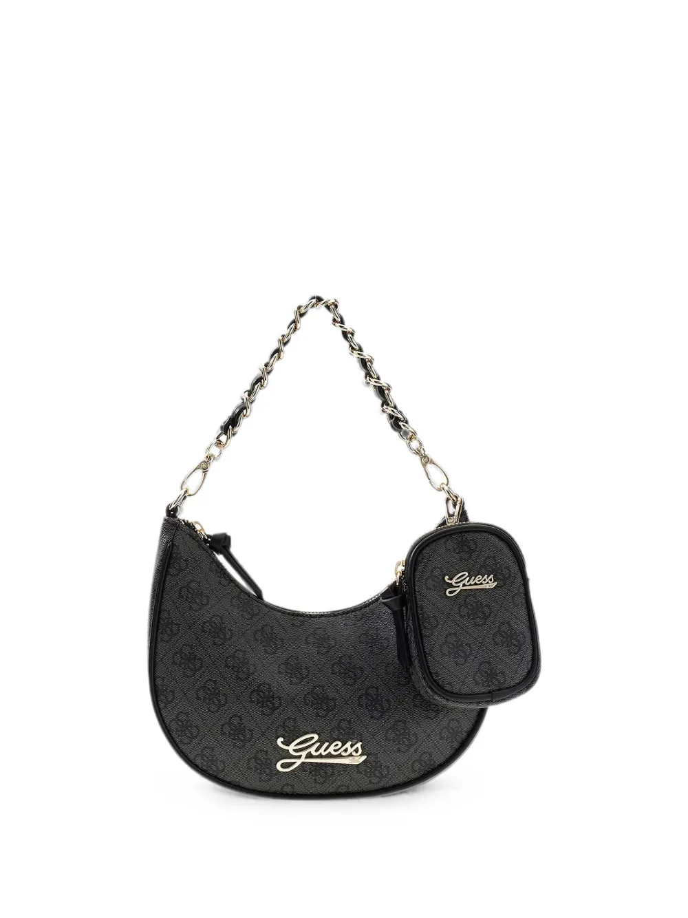 guess kids monogram-print logo-plaque shoulder bag - Nero