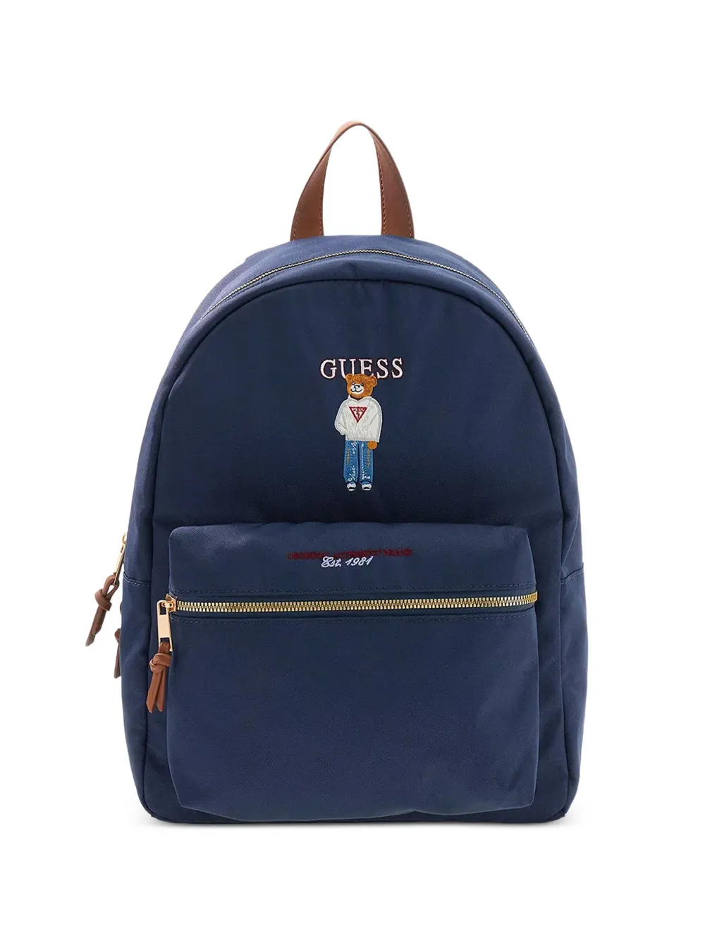 guess kids logo-print backpack - Blu