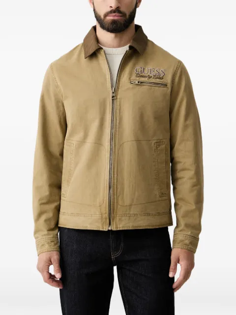 GUESS USA logo-embroidered jacket