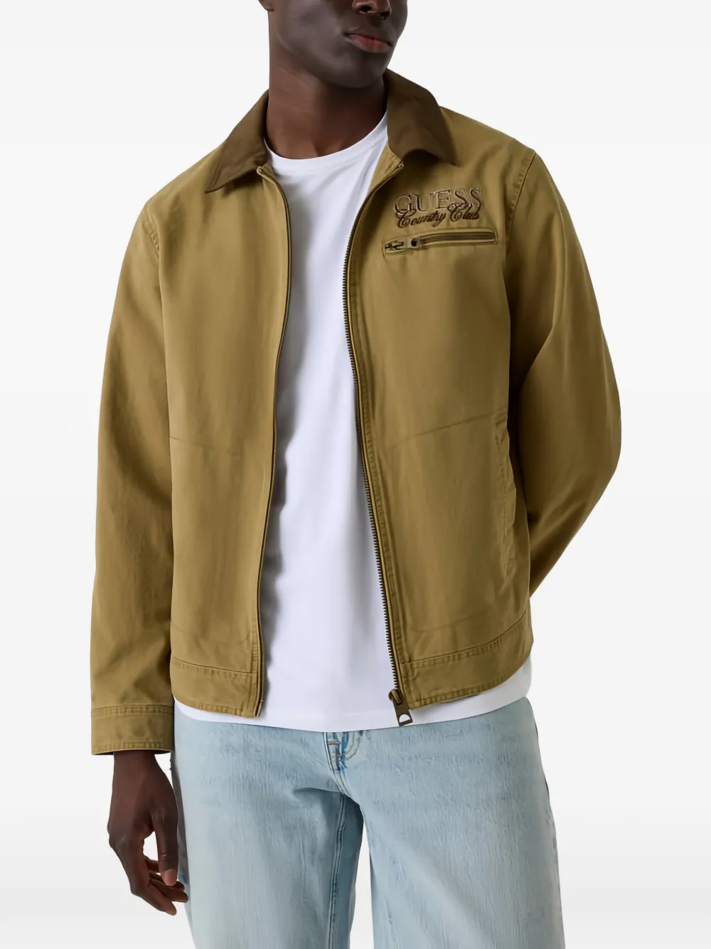 GUESS USA Jack met geborduurd logo Beige