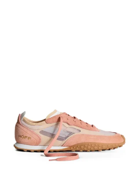 Hoff sneakers i mesh med mockapanel