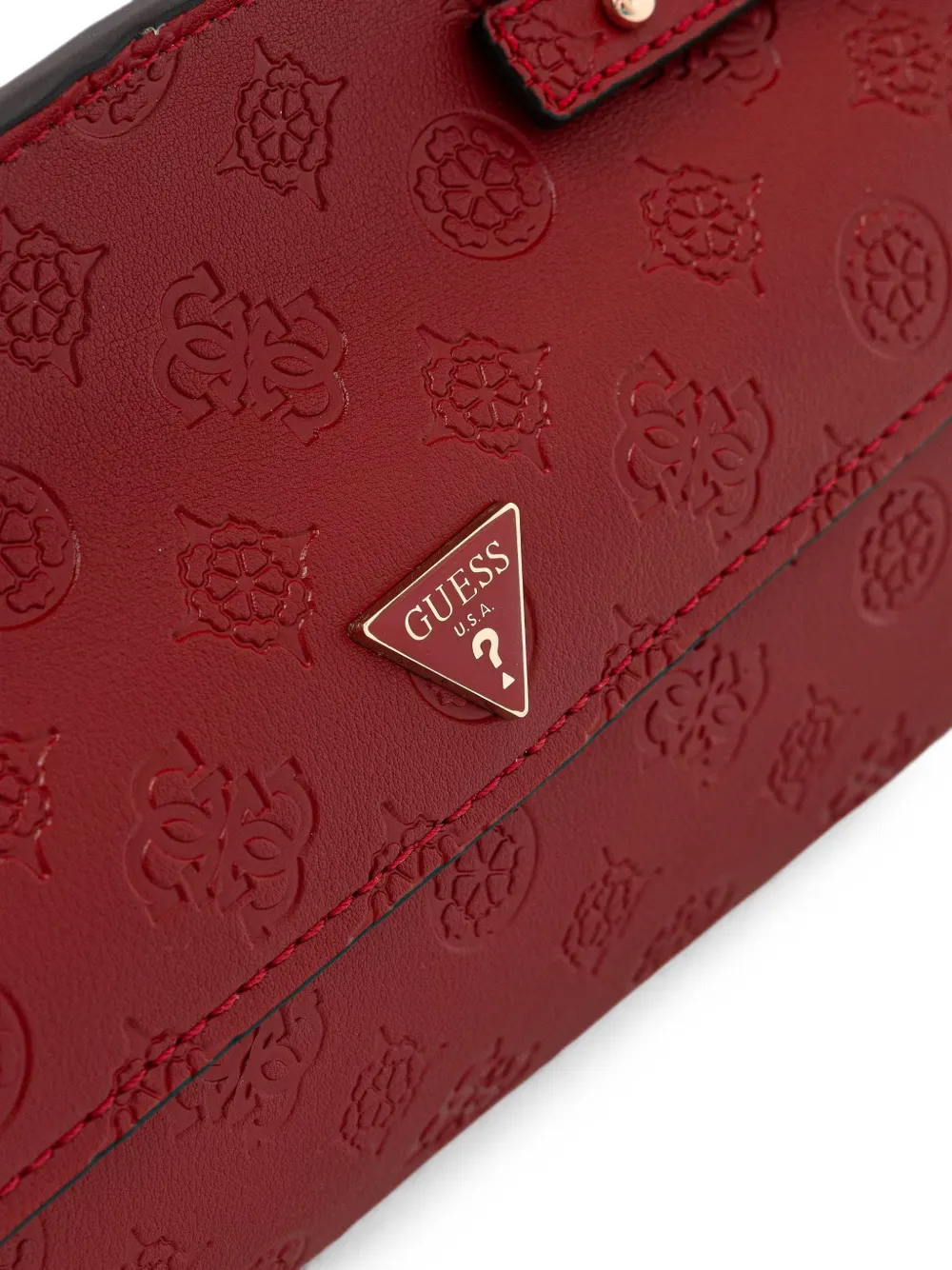 GUESS USA Diana shopper met monogram-reliëf Rood