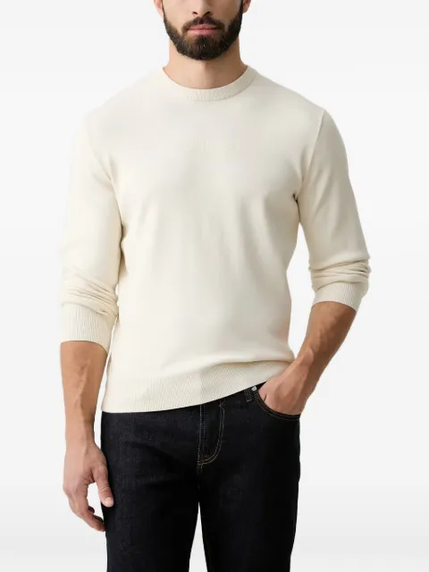 GUESS USA sweater med rund hals og logobroderi