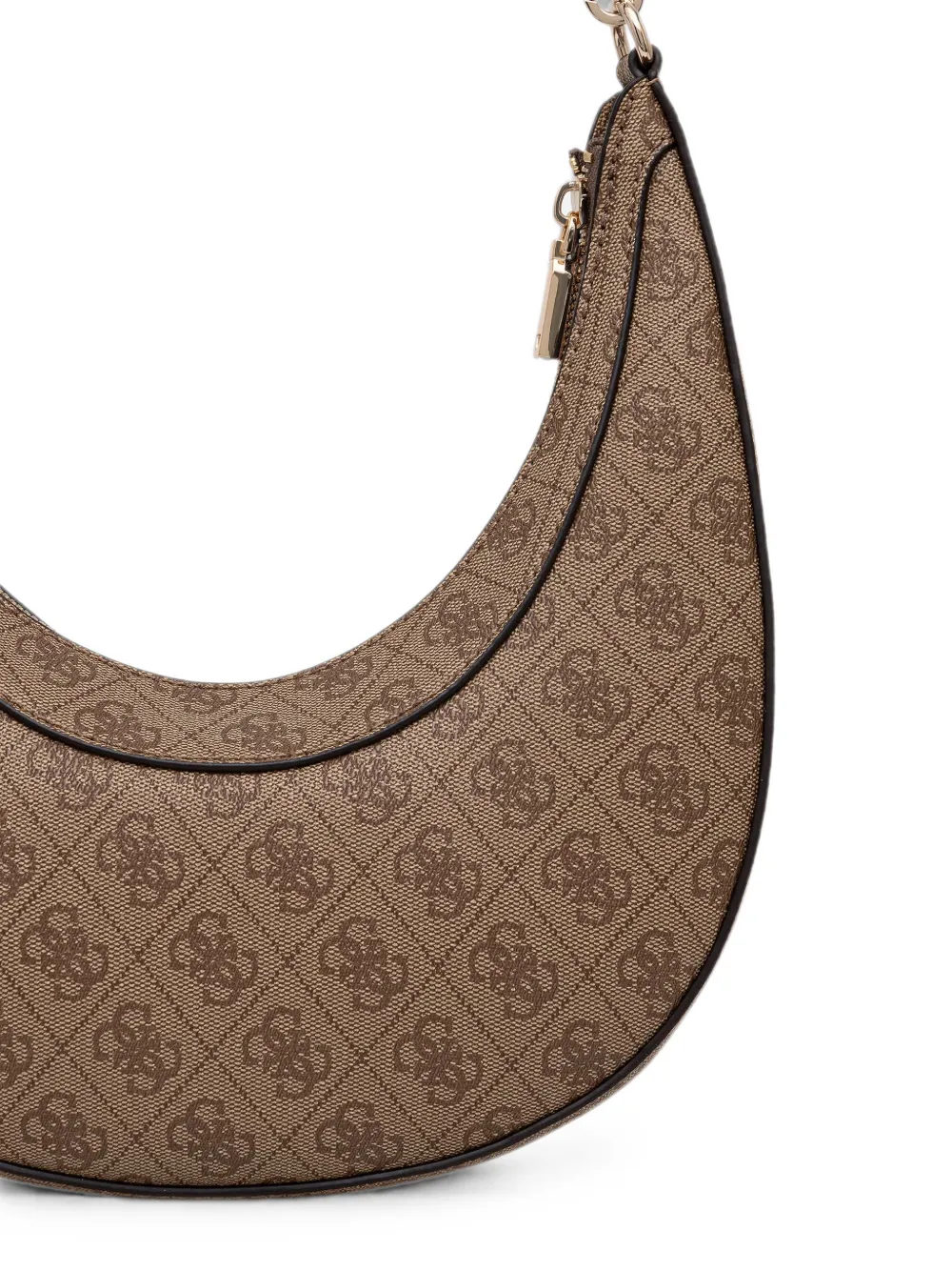 GUESS USA Gewelfde shopper met monogramprint Bruin