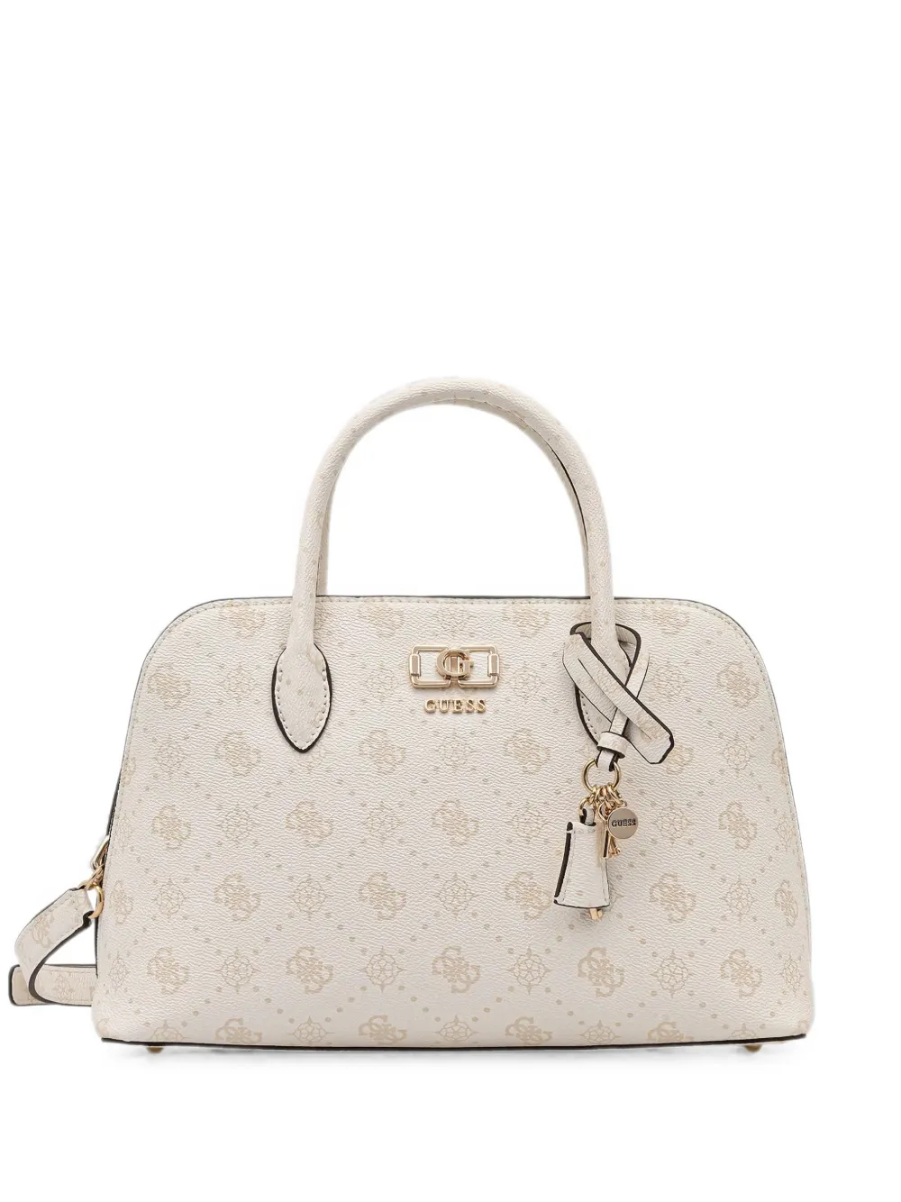 GUESS USA Emelie monogram-print logo-plaque tote bag - Nude