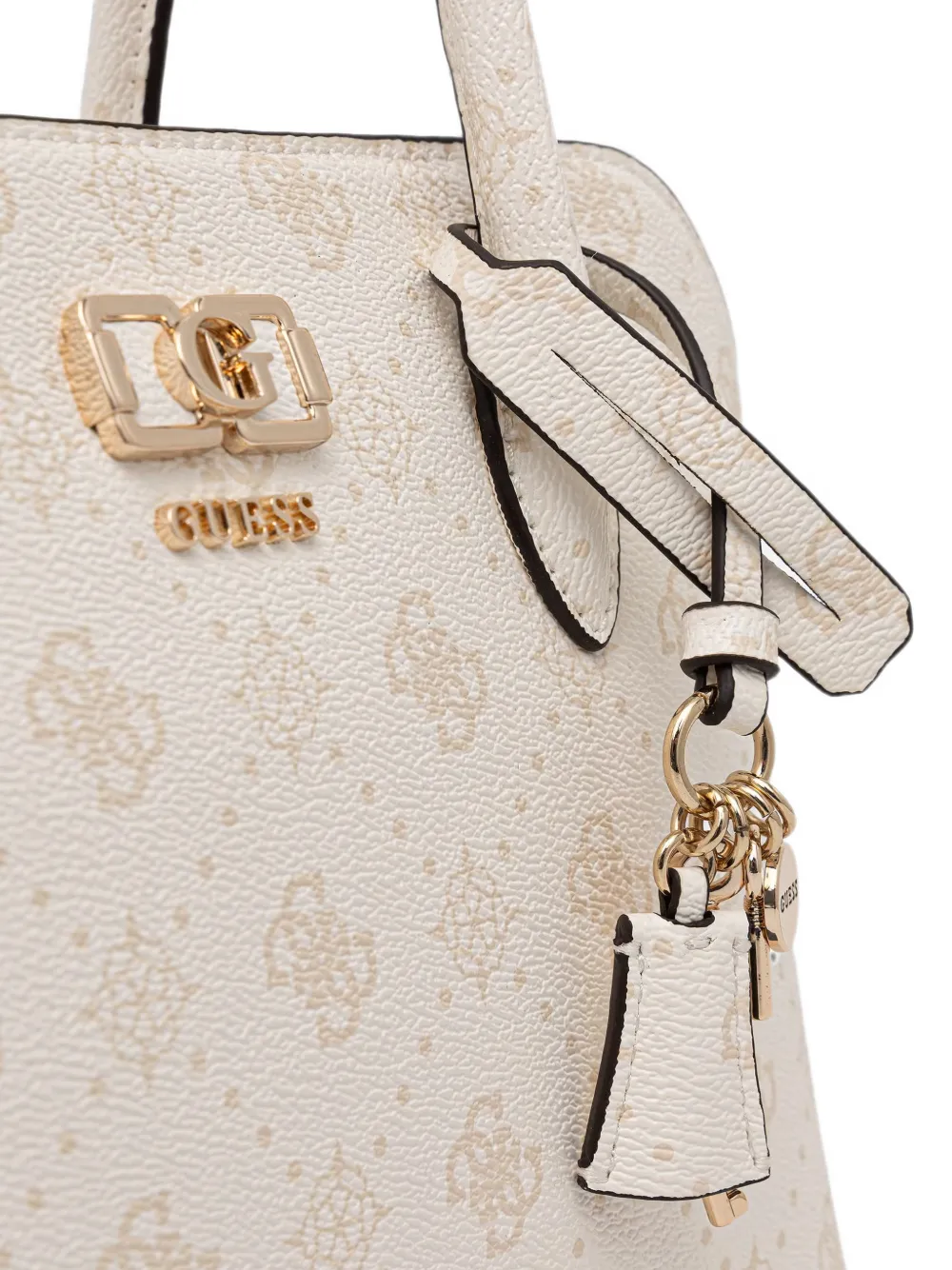 GUESS USA Emelie shopper met logo-plakkaat en monogram-print Beige