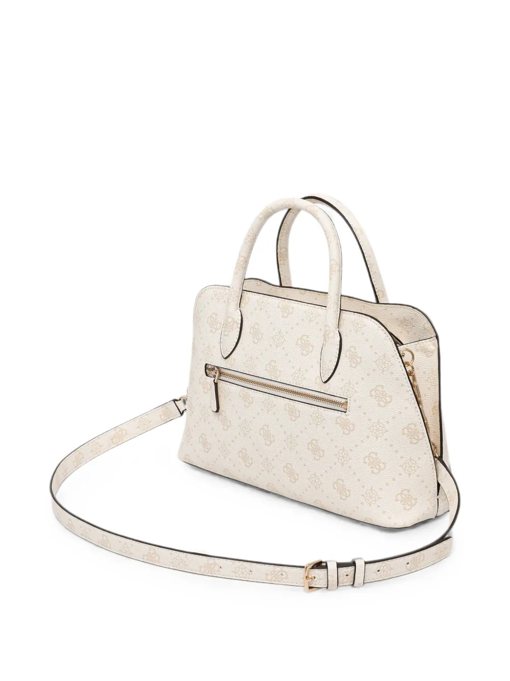 GUESS USA Emelie shopper met logo-plakkaat en monogram-print Beige