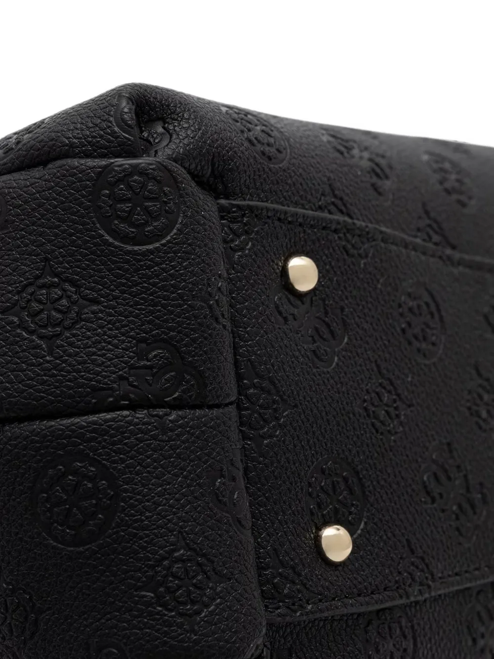 GUESS USA Shopper met monogram-reliëf en sleutel-bedel Zwart