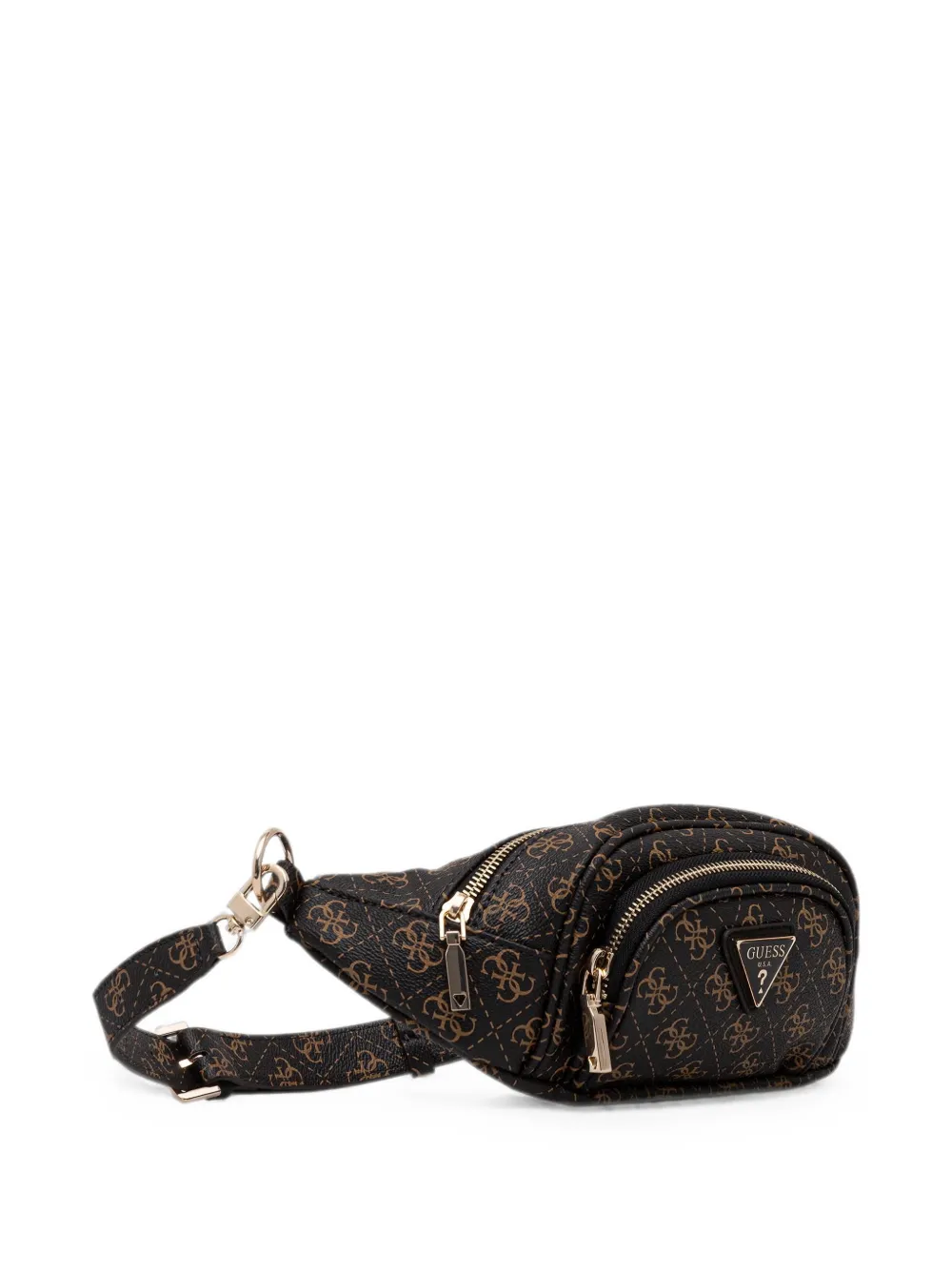 GUESS USA Heuptas met rits en logo-print Zwart