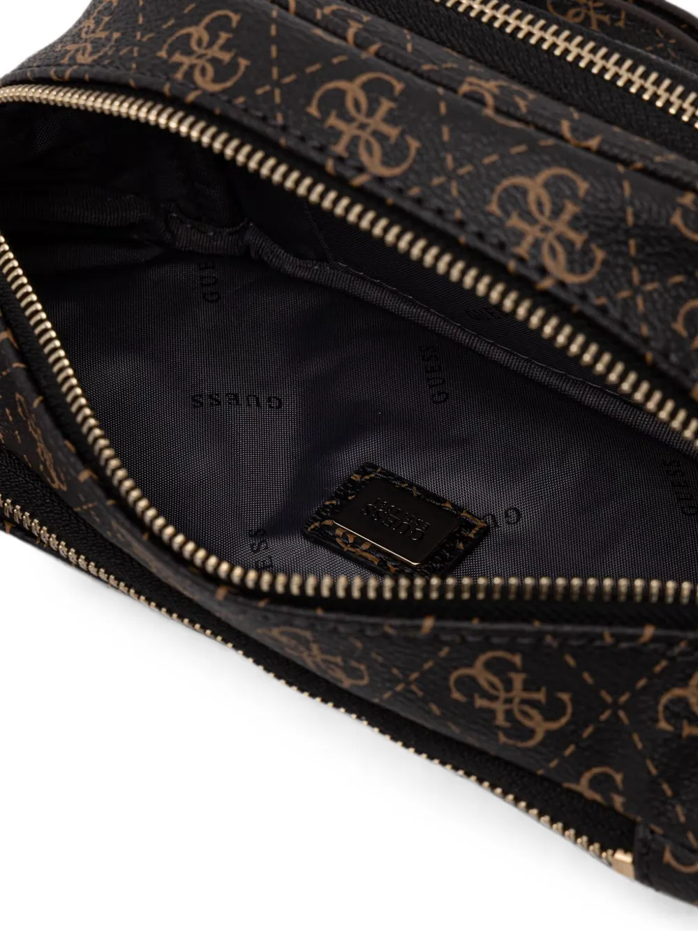 GUESS USA Heuptas met rits en logo-print Zwart