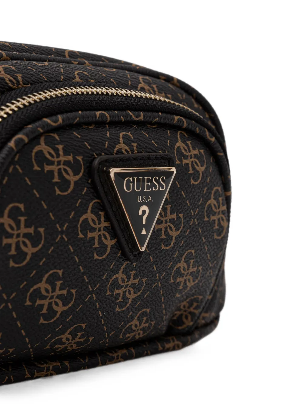 GUESS USA Heuptas met rits en logo-print Zwart