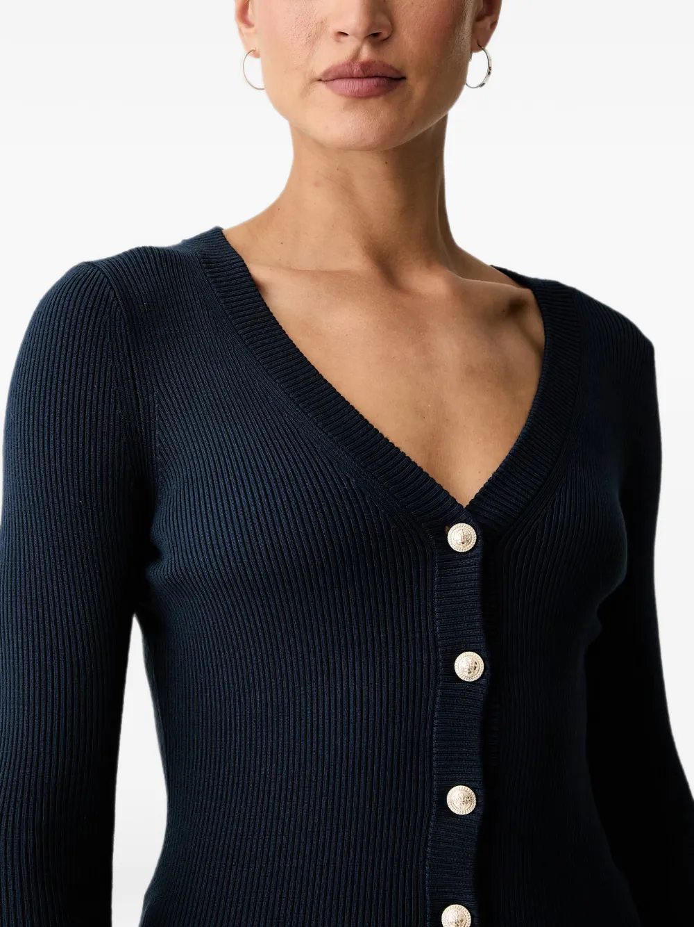 GUESS USA Ribgebreid vest Blauw