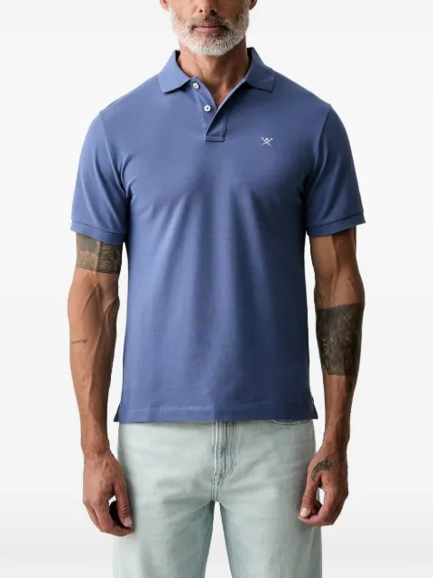 Hackett London logo-embroidered buttoned polo shirt