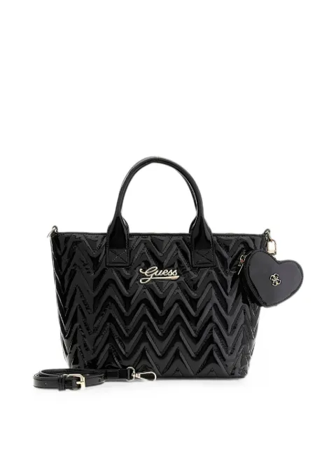guess kids bolso shopper con charm de corazón