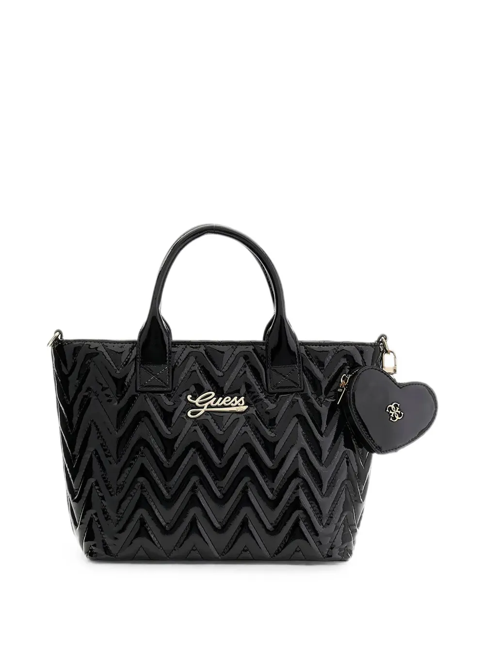guess kids Shopper met hart-bedel Zwart