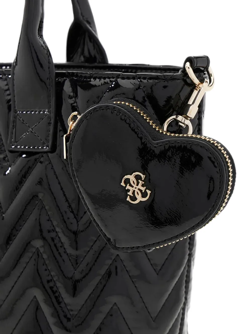 guess kids Shopper met hart-bedel Zwart
