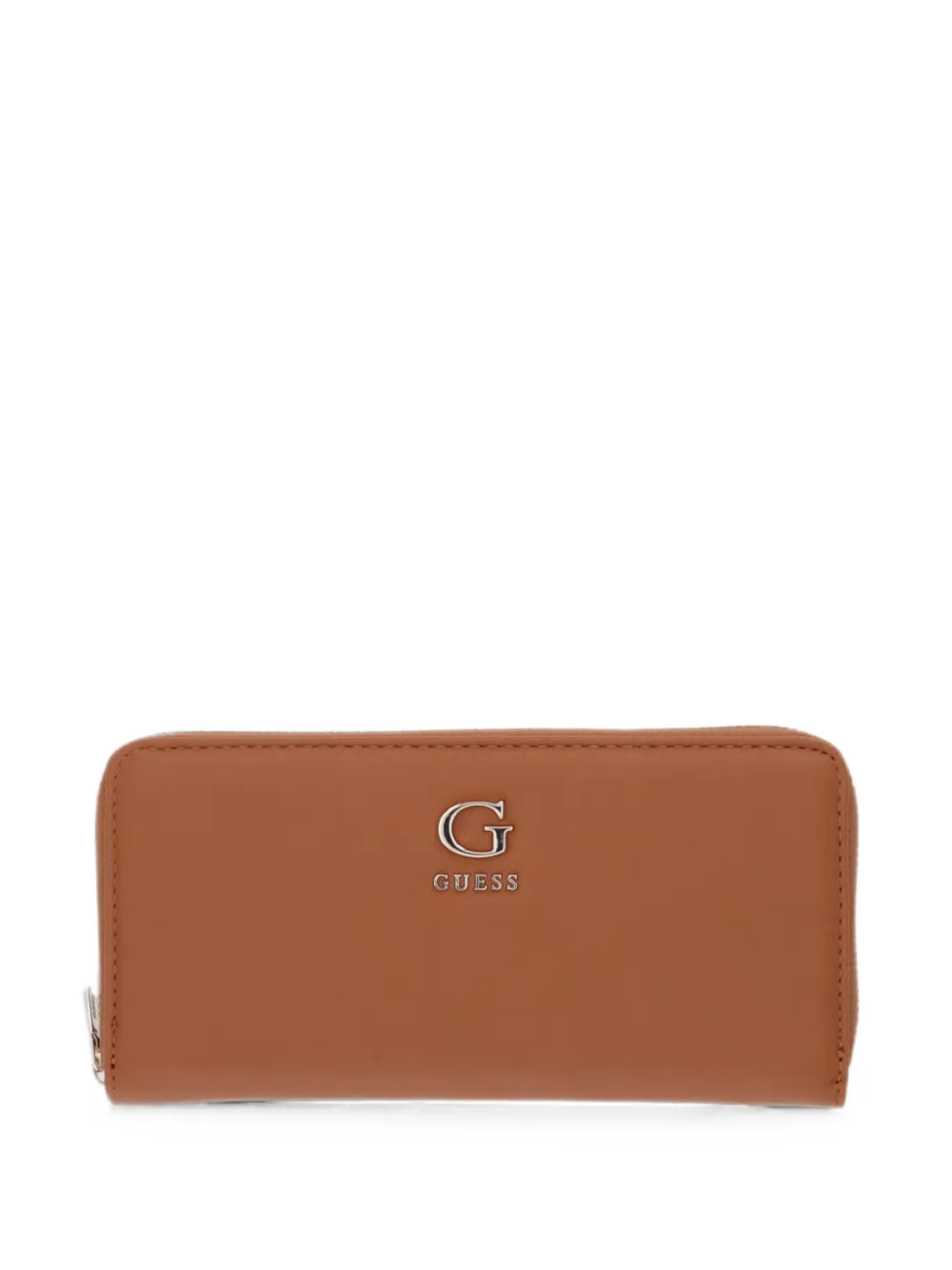 GUESS USA Coleen logo-plaque zip-around wallet - Braun