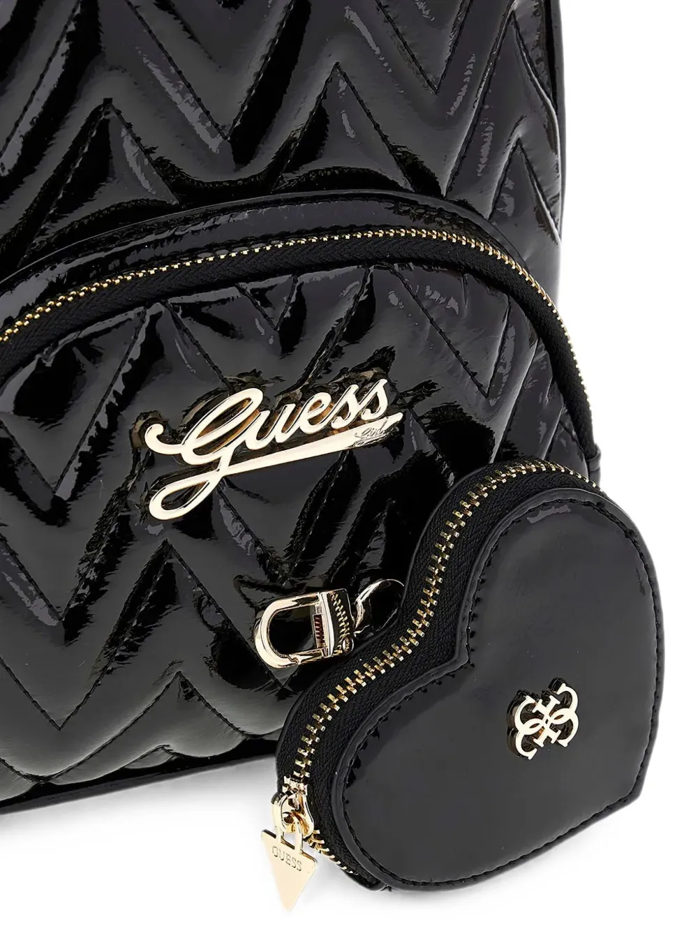 guess kids Rugzak met hart-bedel Zwart