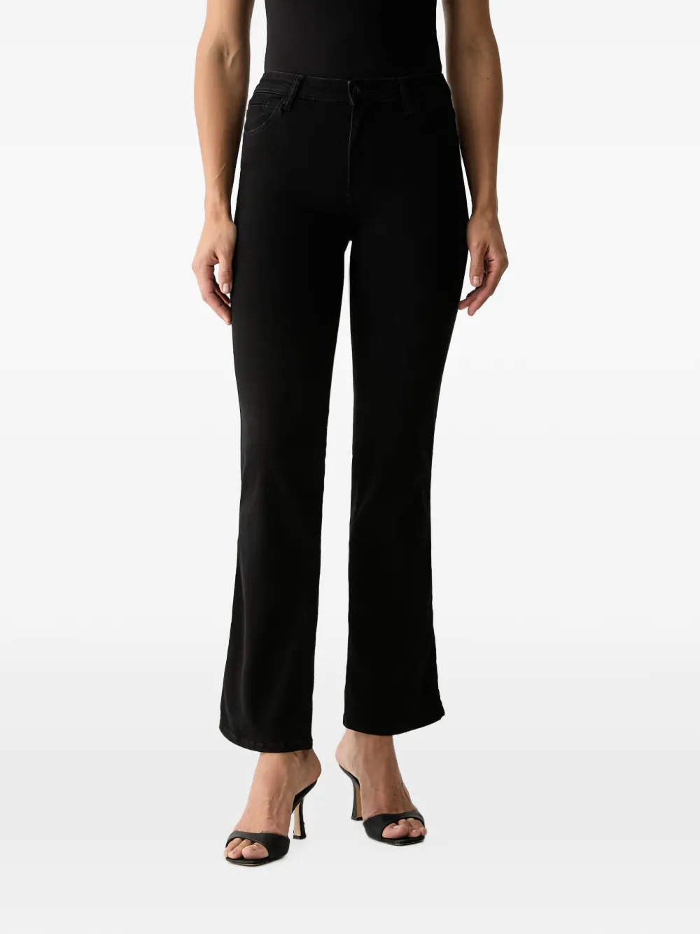 GUESS USA logo-patch flared jeans - Nero