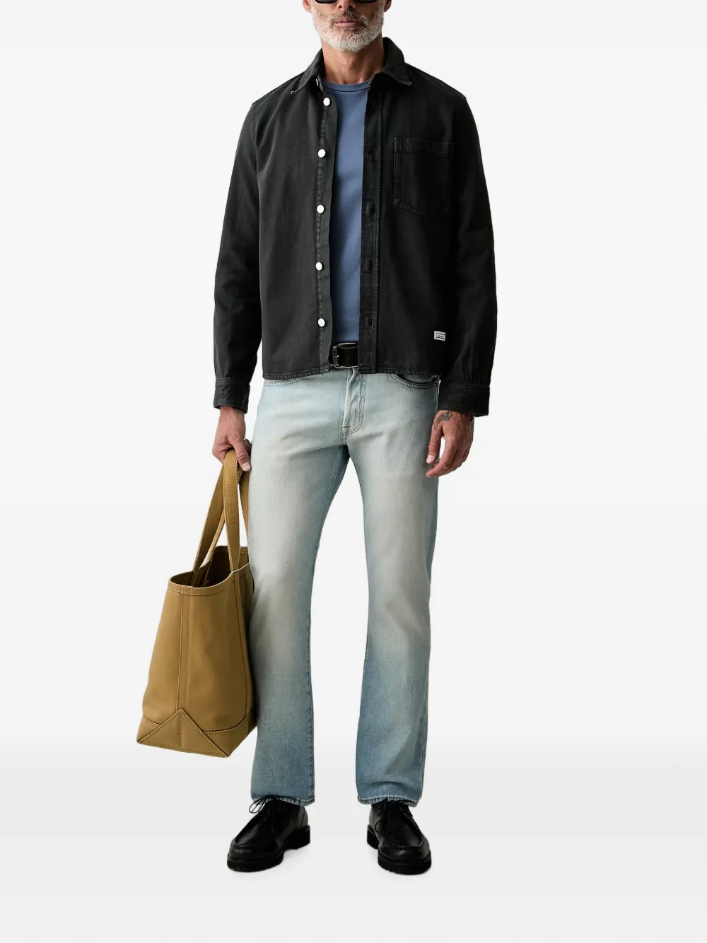 Hackett London T-shirt met geborduurd logo Blauw