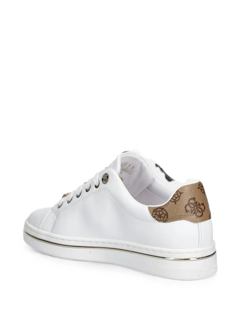 GUESS USA logo-plaque lace-up sneakers Wit