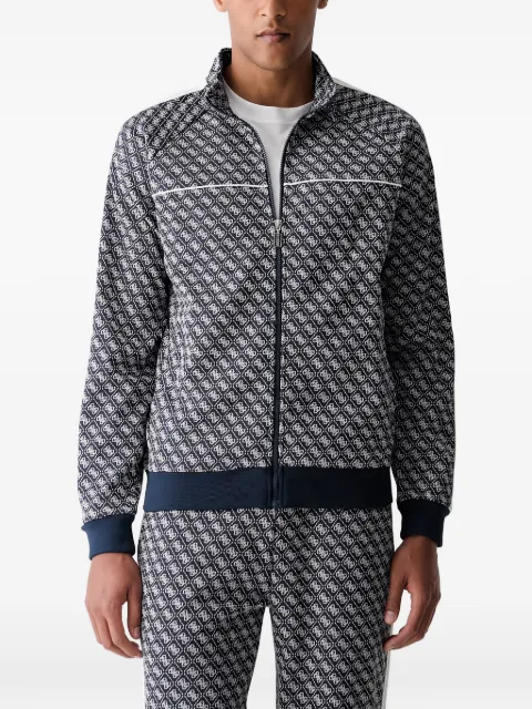 GUESS USA logo-monogram zip-up jacket